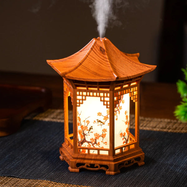Chinese Pavilion Humidifier with Night Light