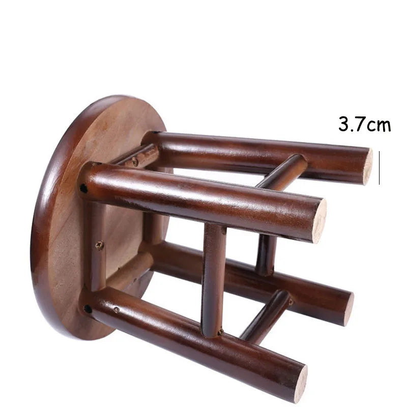 Solid Wood Round Stool