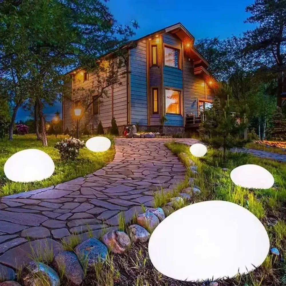 Solar Decorative Lamp Frosted Ground Lamp Outdoor Waterproof  Portable Energy Saving  Lantern Pebble Lawn Light Home Garden Lamp