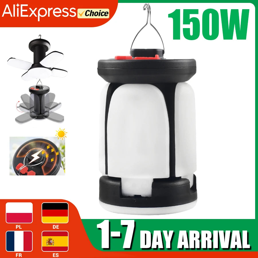 Outdoor Lighting LED Leaf Camping Lamp Hung Emergency Solar USB