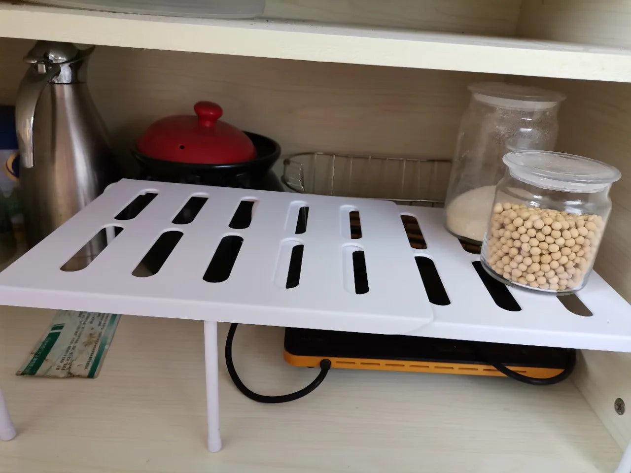 ABS Shoe Rack Extensible Shoe Hanger Storage Space Saving Shelf Telescopic Storage Rack Household Kitchen Cabinet Organizer