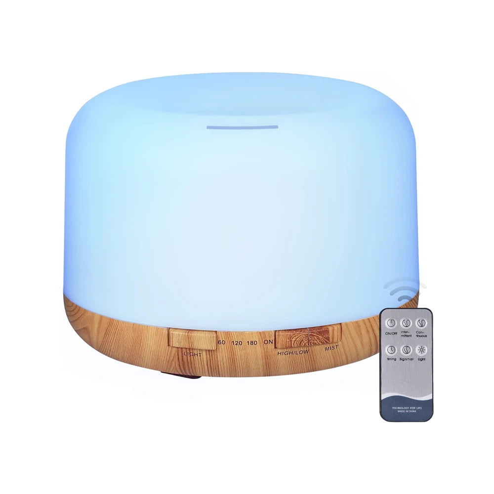 500ML USB Wood Grain Aroma Diffuser Essential Oil Air Humidifier