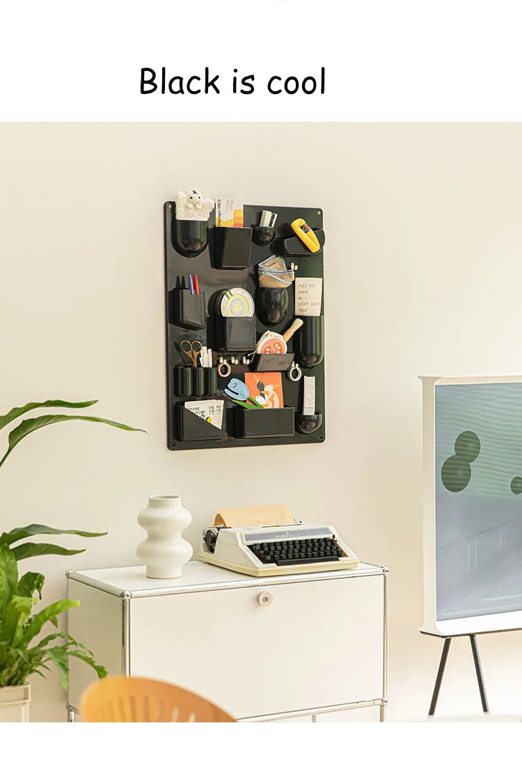 Wall Mounted Storage Rack with Hooks