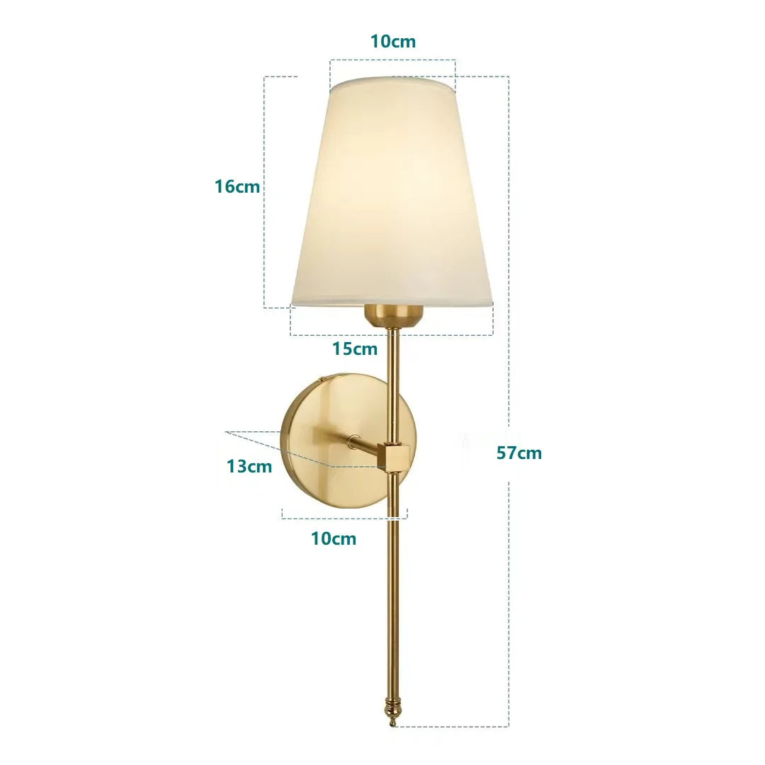 Industrial Fabric Shade Swing Arm Lamp