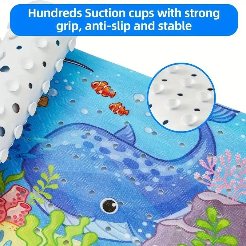 1pc Cartoon Extra Long Bathtub Mat 40x100cm Non Slip Bath Mat