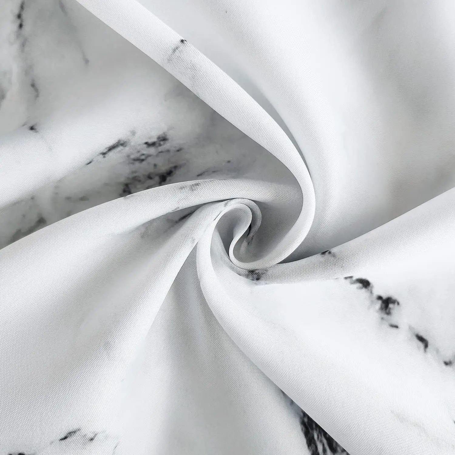 Marble Print Fabric Shower Curtain