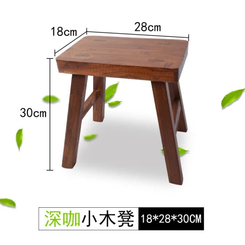 Custom Solid Wood Foot Stool, Square Bench