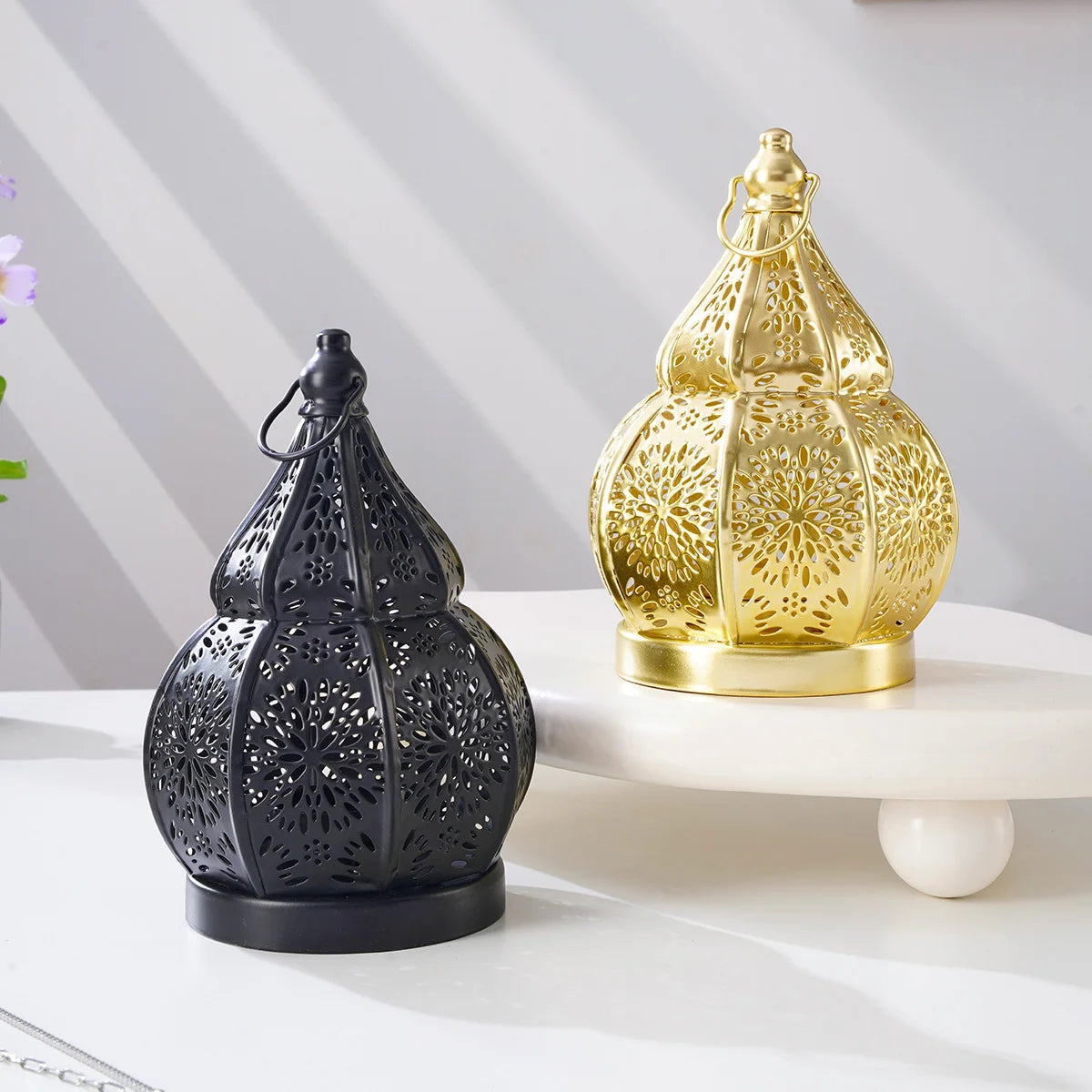 Moroccan Gourd Lantern Candle Holder