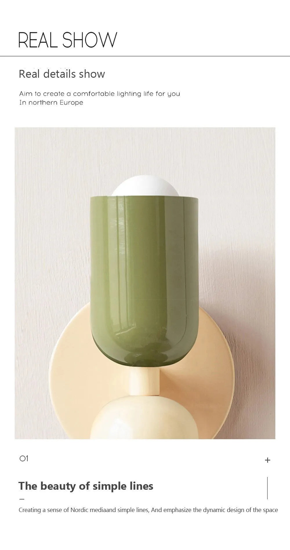 Cream Double Head Wall Lamp