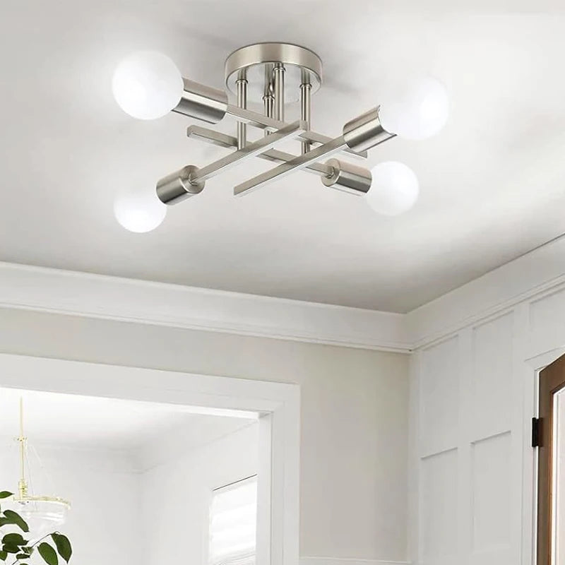 Nordic Semi Recessed Bedroom Chandelier