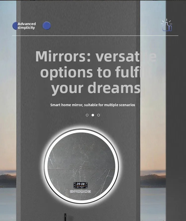 Smart Anti-Fog Round Vanity Mirror