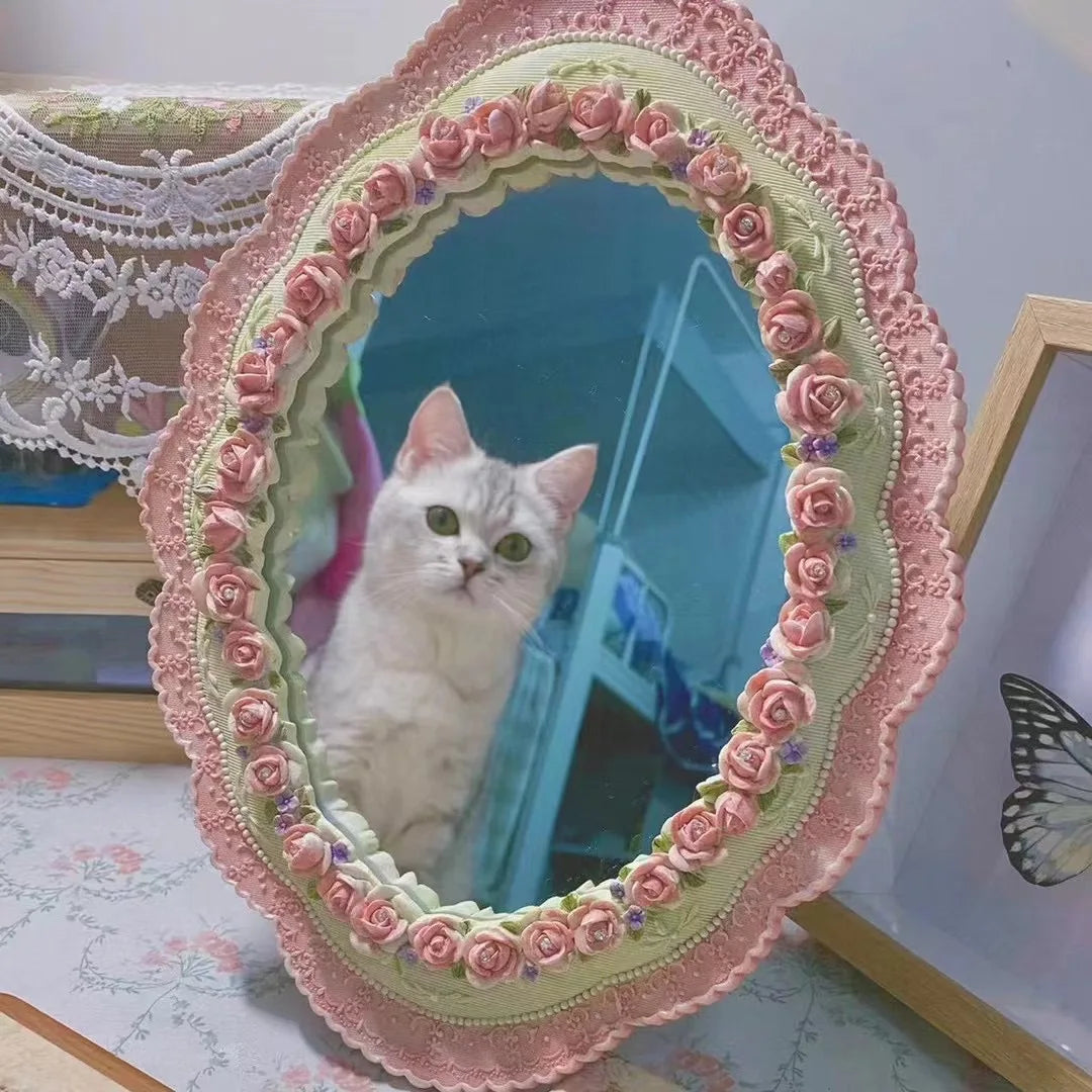 Pink Baroque Vanity Mirror