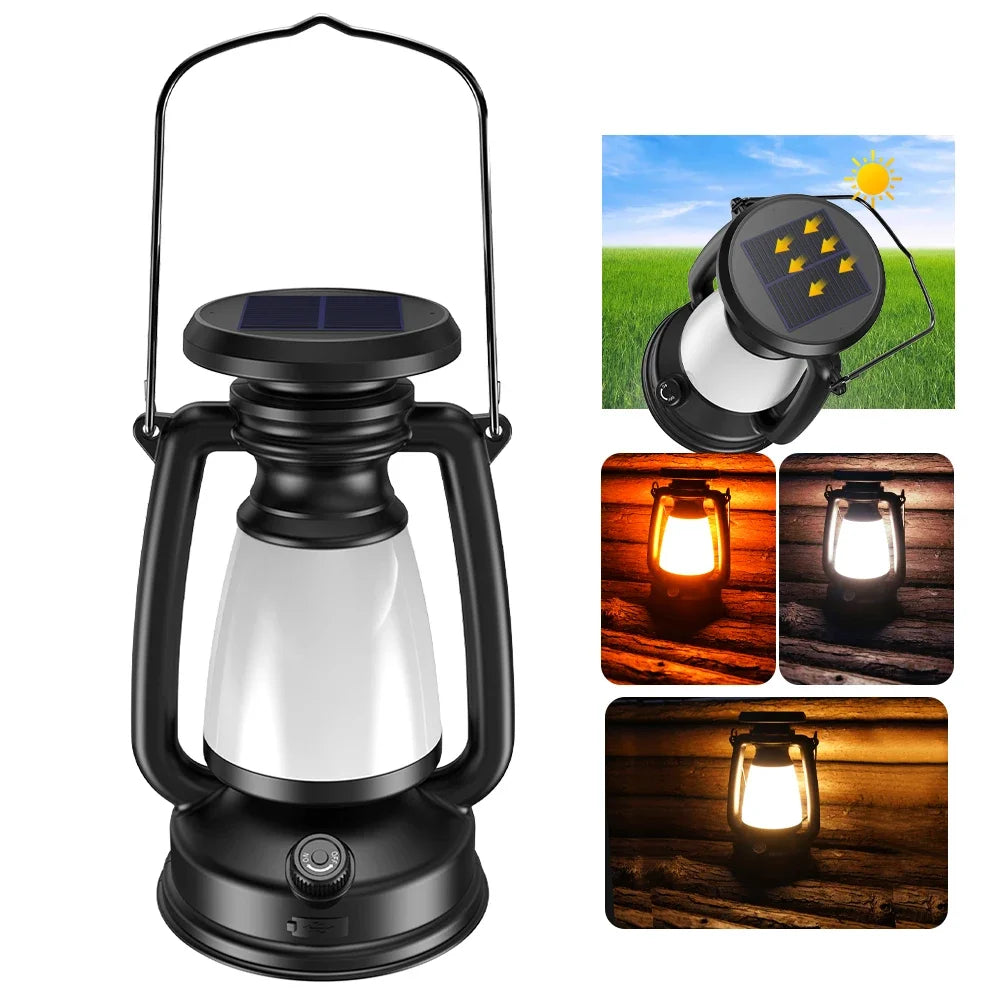 USB Rechargeable Camping Light Portable Camping Lanterns Hanging Tent