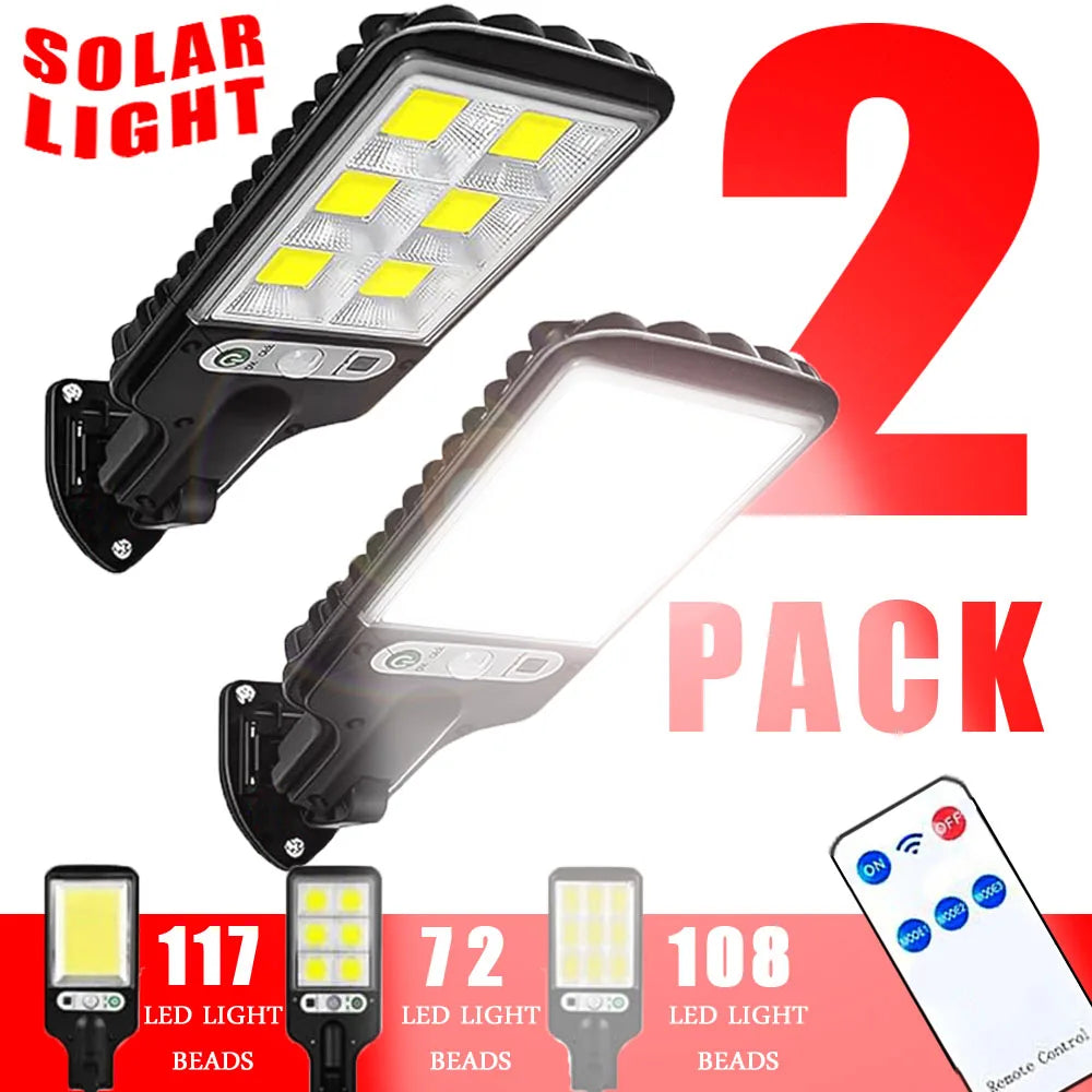 108 LED Solar Motion Wall Light