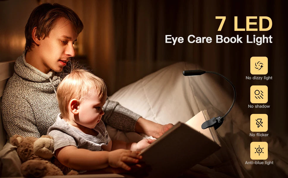 Rechargeable Clip On Book Light