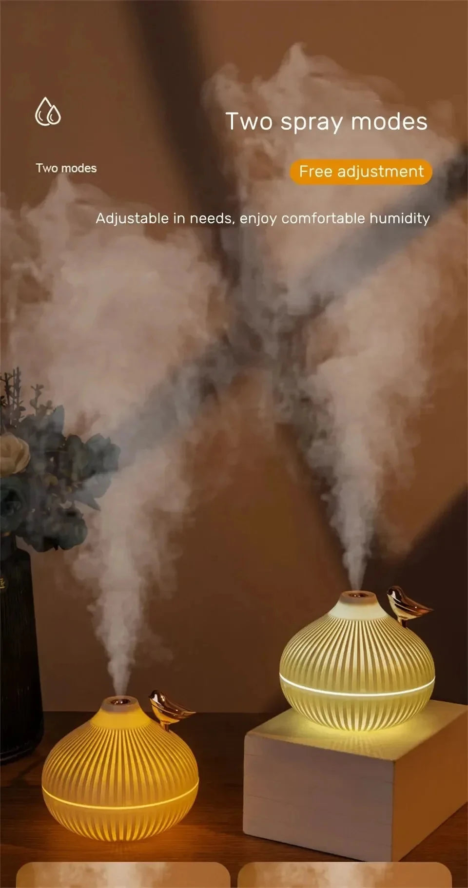 Humidifier Scented Creative Onion Shape Can Do Night Light Quiet Sleep