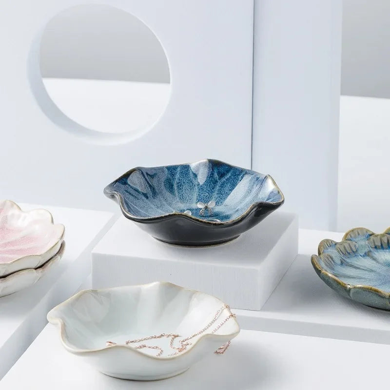 Ceramic Lotus Jewelry Dish
