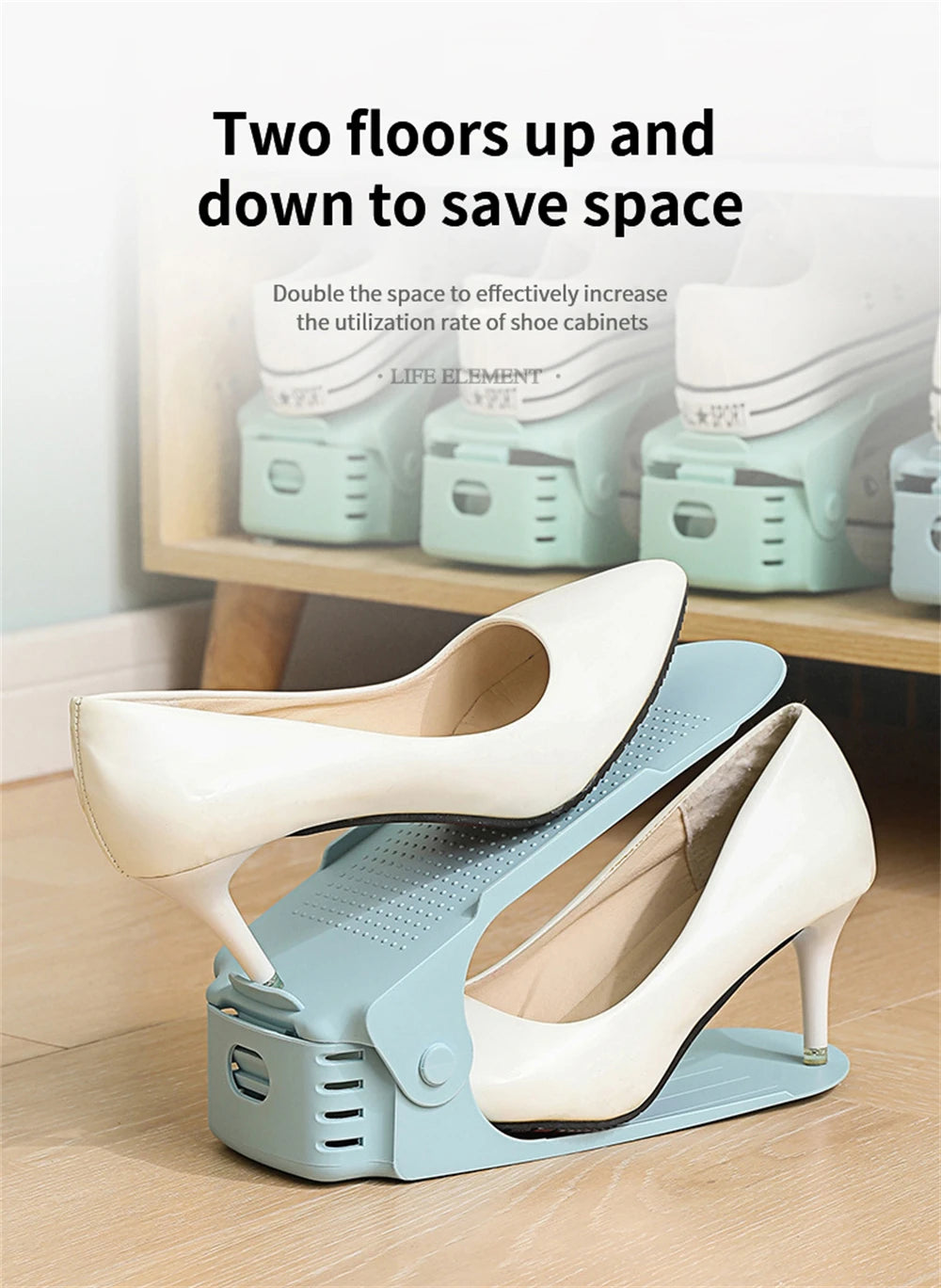 Adjustable Shoe Slot Organizers Set of 10