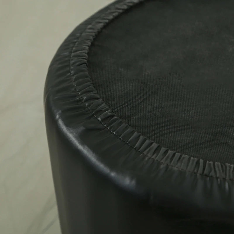 Stretch PU Leather Ottoman Cover