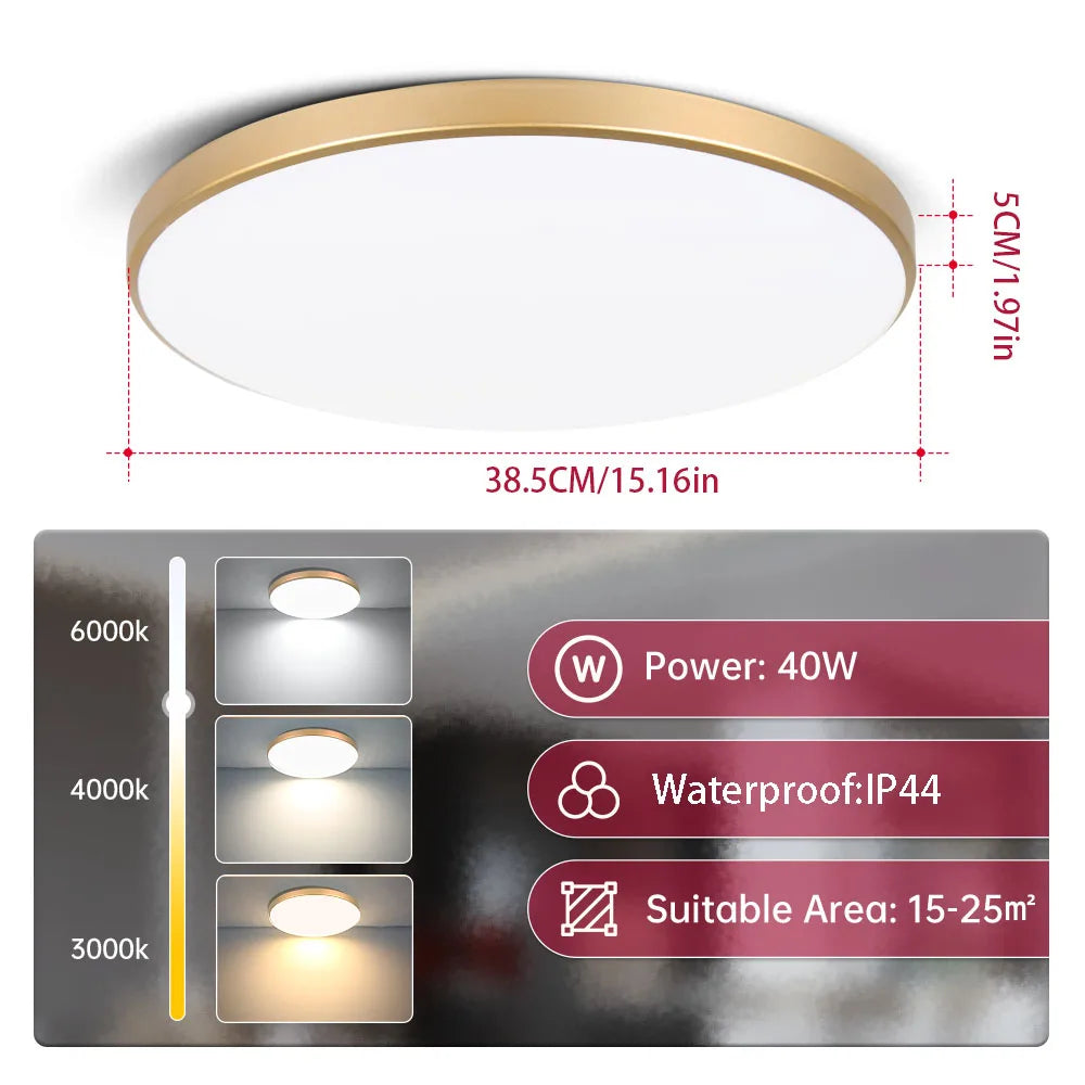 Waterproof IP44 LED Bathroom Ceiling Light