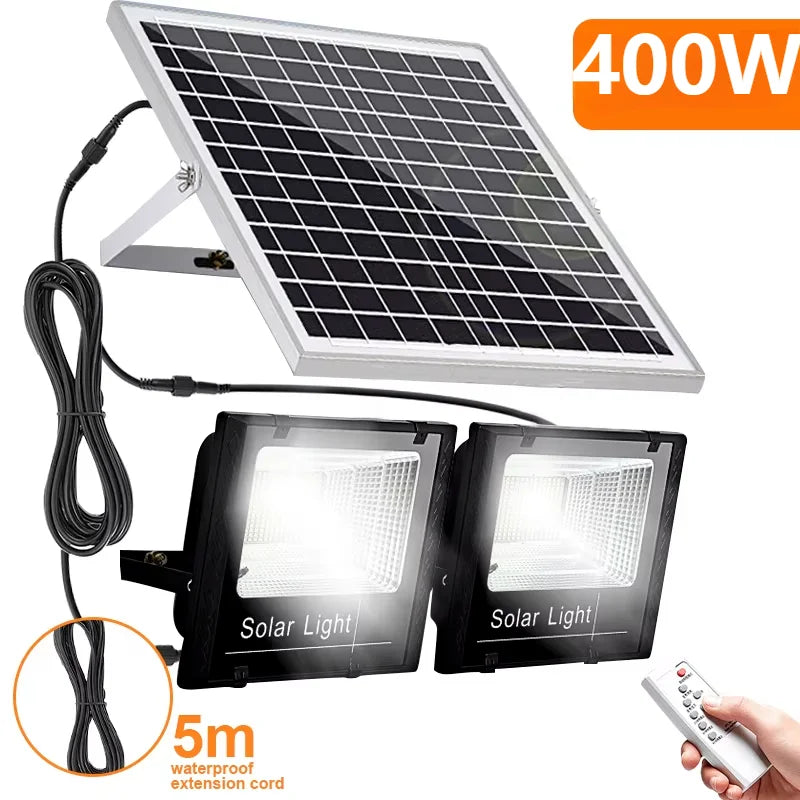 400W Solar Two-Head Flood Light