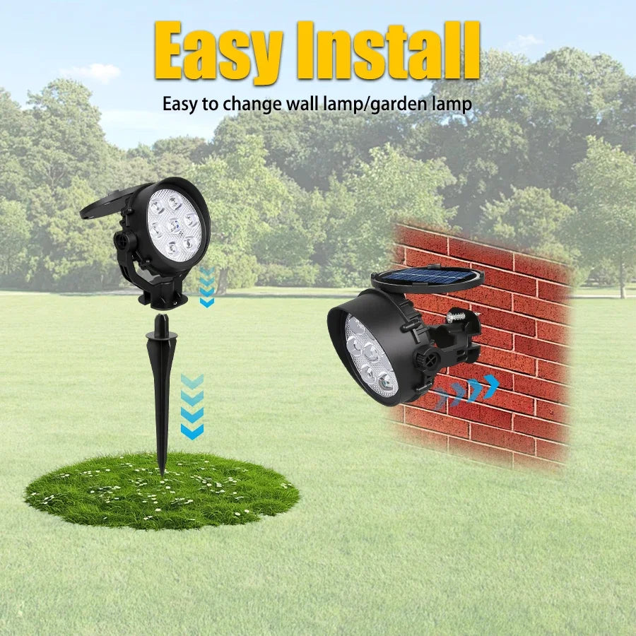 Adjustable Solar Landscape Spotlight