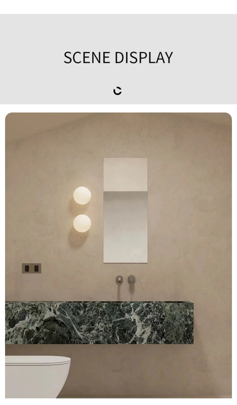 Glass Globe Wall Lamp