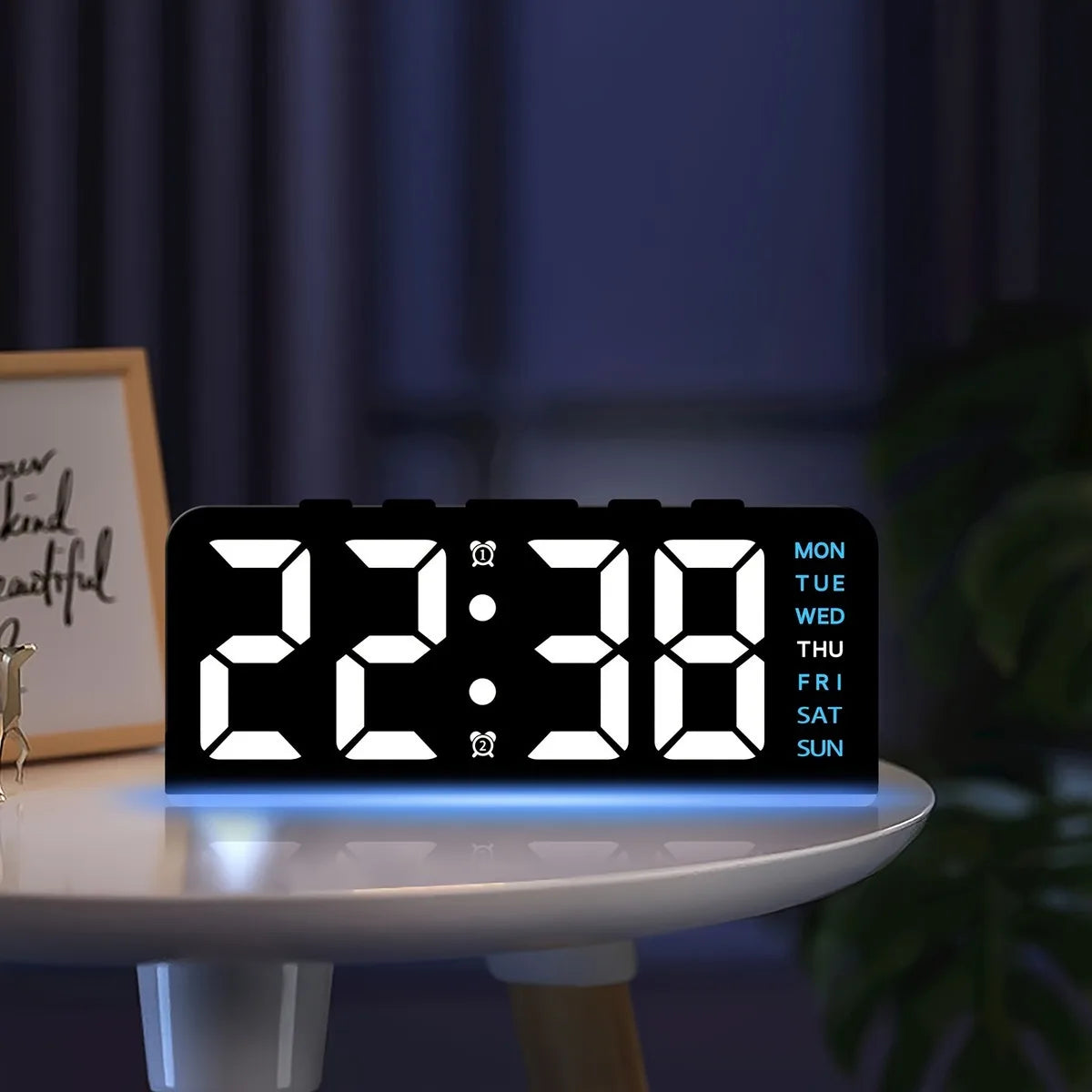 LED Alarm Clock Night Light