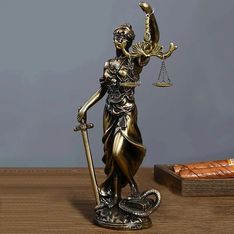 Lady Justice Statue Desk Ornament
