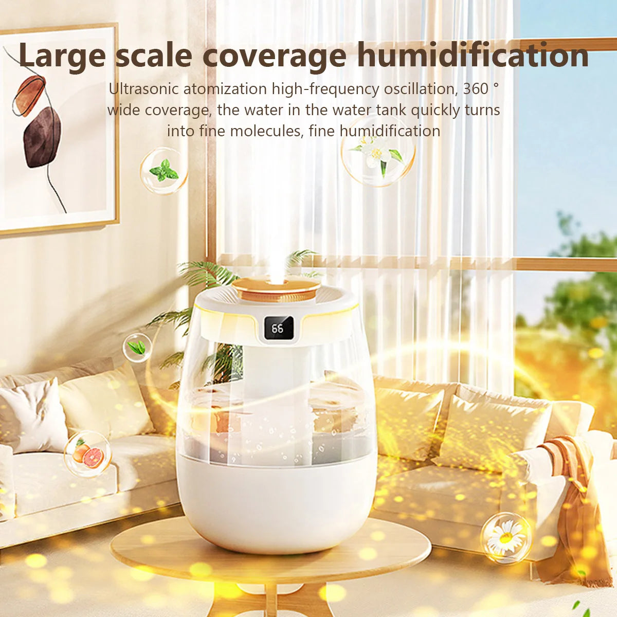 1.3L Air Humidifier Double Spray Port Cool Mist Maker Fragrance