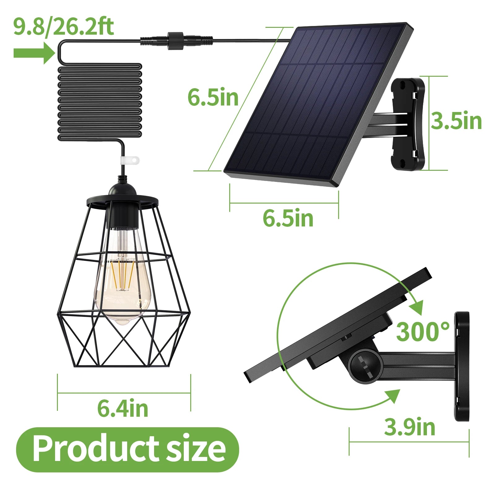 intelamp Long Life 4000mah Solar Pendant Lights Indoor&Outdoor