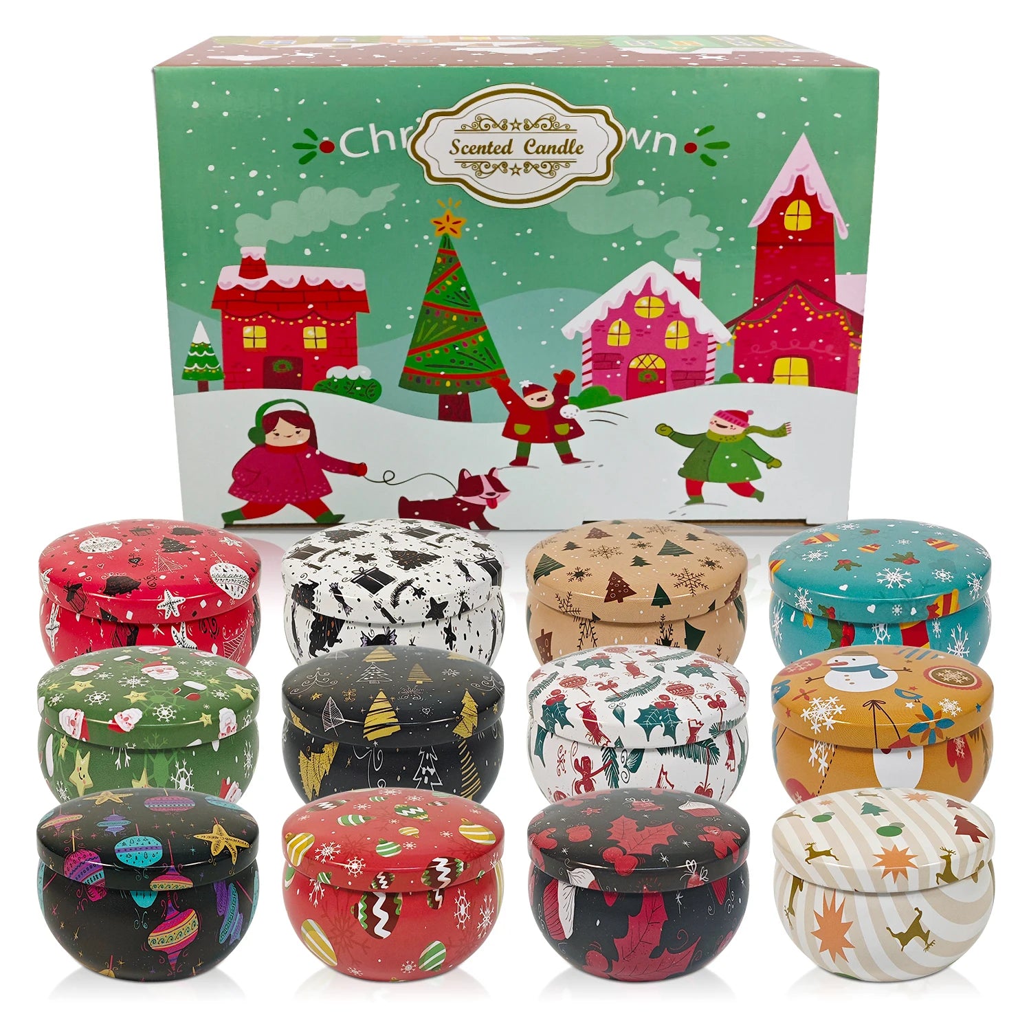 6/12packs of scented candles, Christmas candles, candles, 2.5 ounces