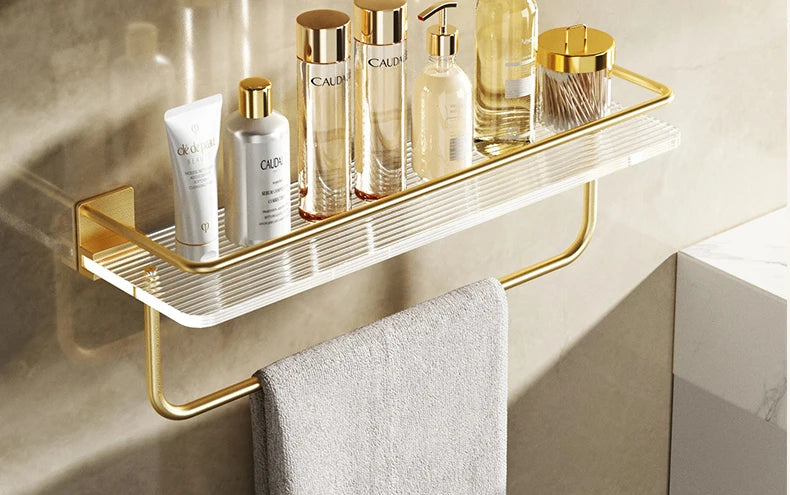 Punch-free Acrylic Bathroom Shelf