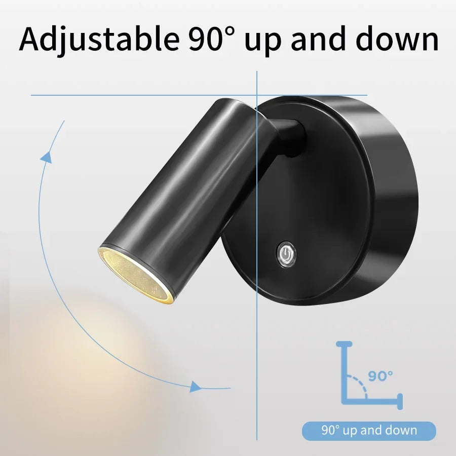 Touch Sensor USB Rechargeable LED Wall Lamp