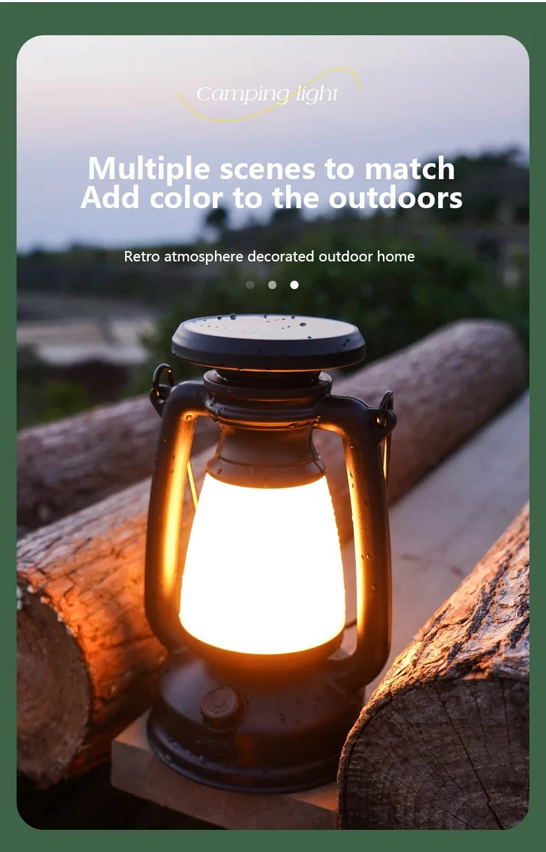 USB Rechargeable Camping Light Portable Camping Lanterns Hanging Tent