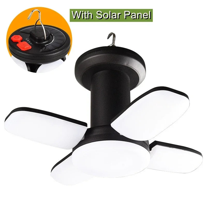 Outdoor Lighting LED Leaf Camping Lamp Hung Emergency Solar USB