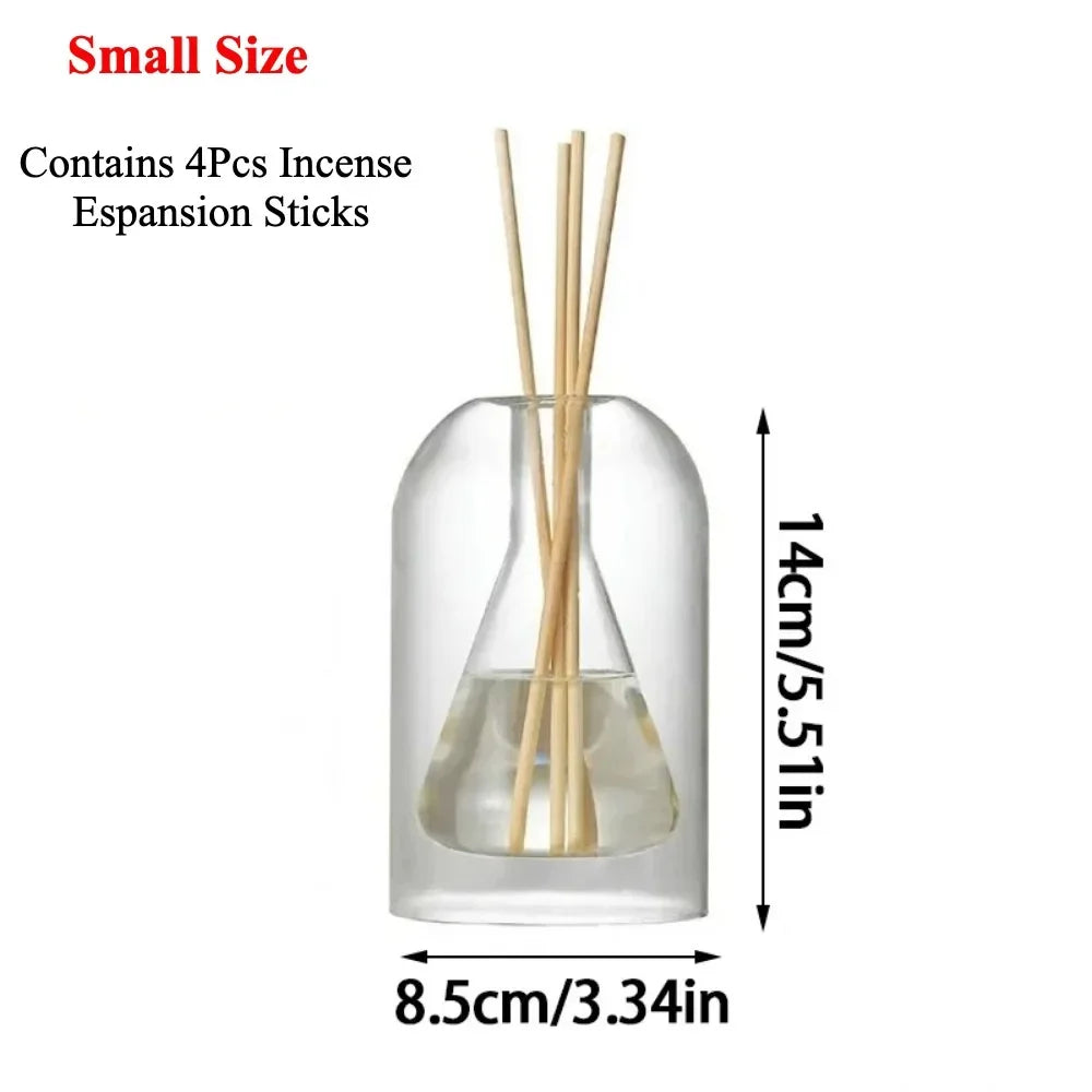 130/200ML Transparent Glass Aromatherapy Diffuser Bottle Glass Storage