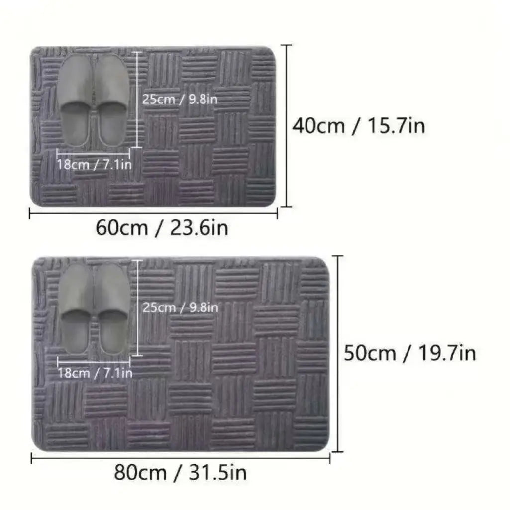 Striped Absorbent Floor Mat