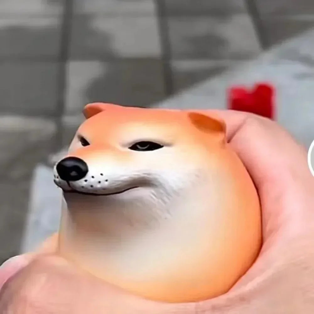 Cute Shiba Inu Egg Figurine Realistic Dog Statue Desktop