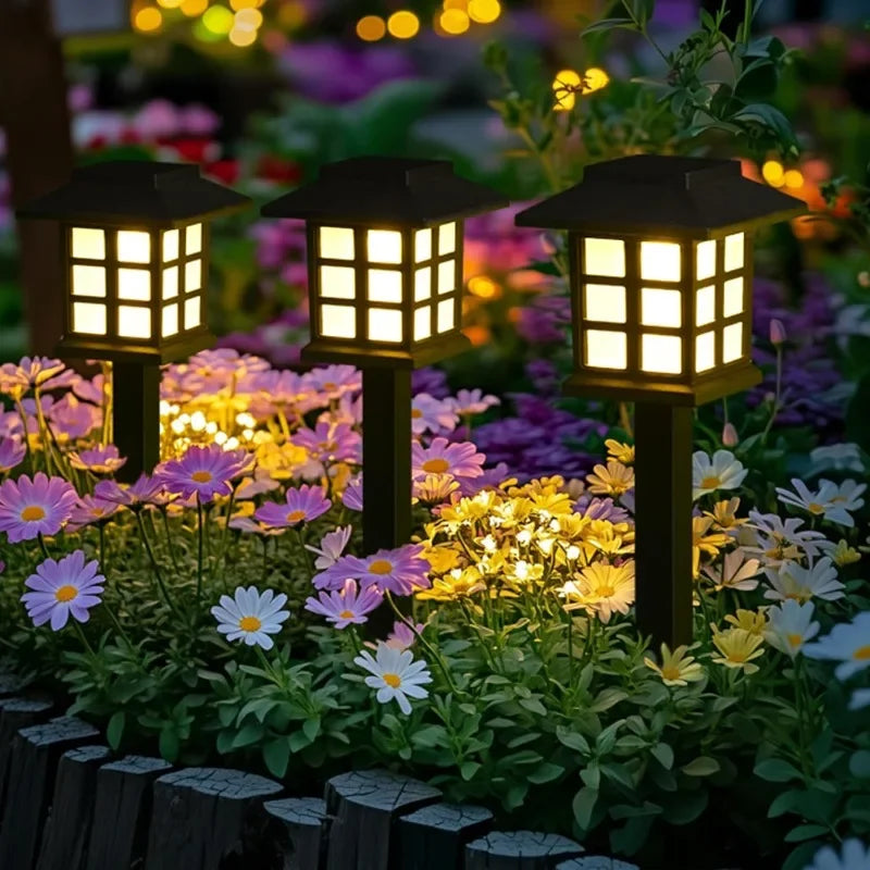 2 Pack Solar Pathway Light Outdoor Solar Lamp Waterproof Landscape