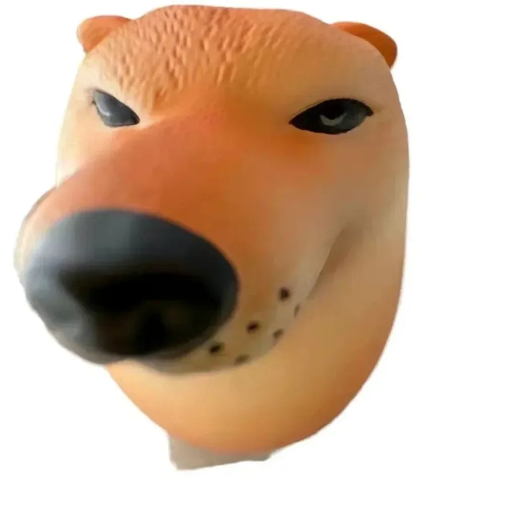 Cute Shiba Inu Egg Figurine Realistic Dog Statue Desktop