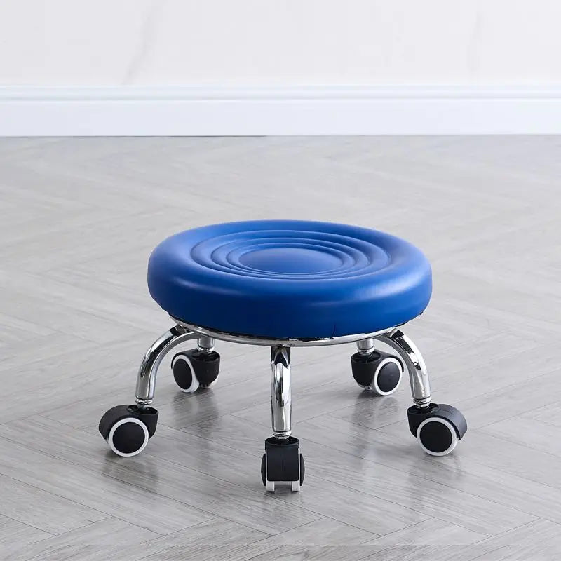 Household wheeled floor-cleaning chairs, wheeled seam sealing stools, low stools, rotating nail and pedicure round stools  스툴