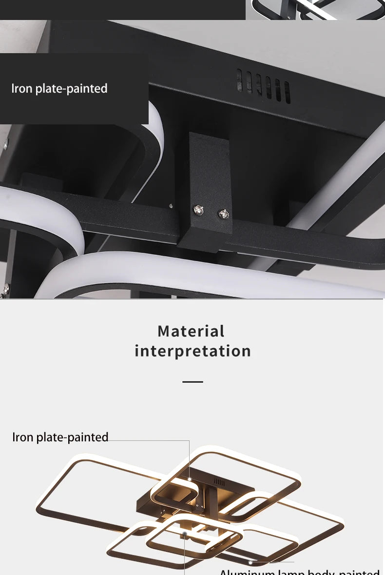 Black and White Modern Ceiling Chandelier