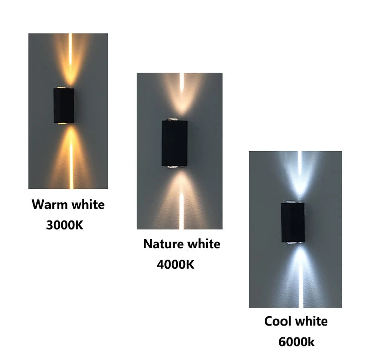 Silver Aluminum COB Outdoor Wall Light
