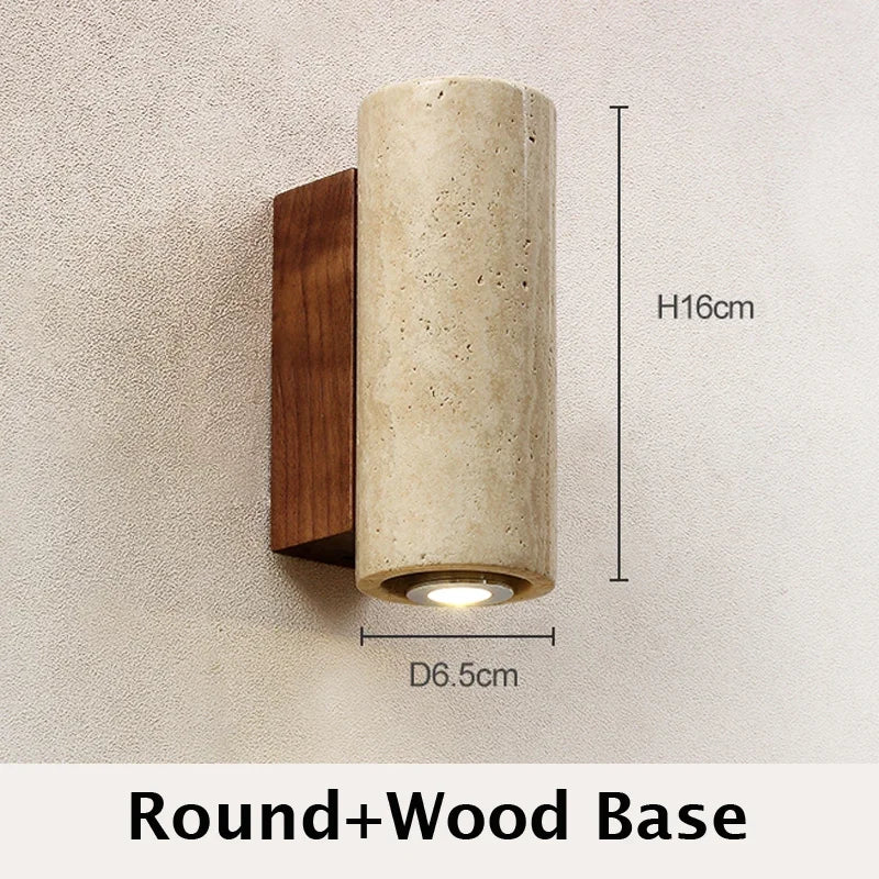 Travertine Wabi Sabi Wall Lamp