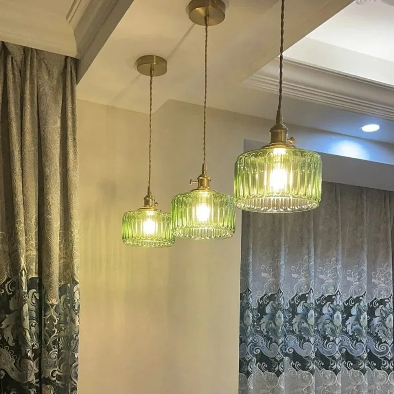 Nordic Green Glass Pendant Light
