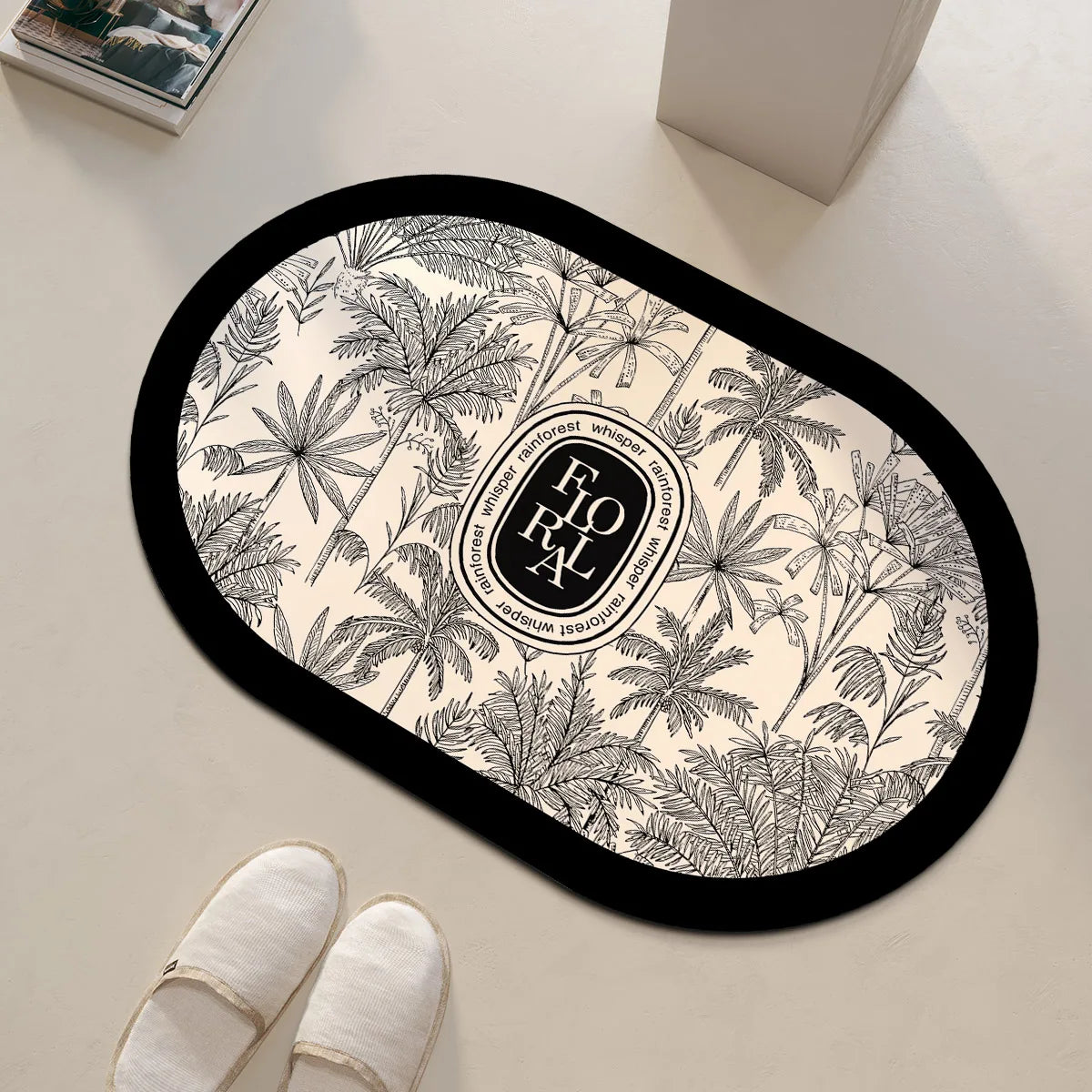 Diatomaceous Earth Bath Mat Non-slip Quick Dry Bathroom Rug Super