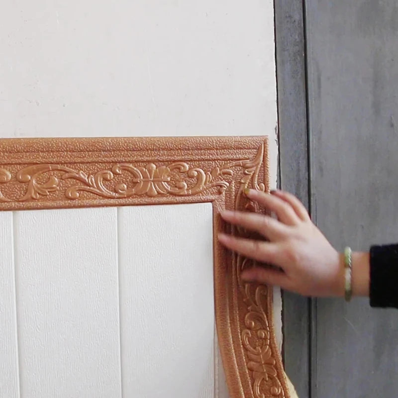 10m/Roll 3D Wall Trim Line Skirting Border Self Adhesive
