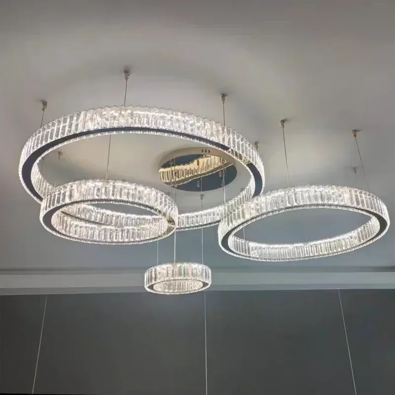 Modern Gold Luxury Crystal LED indoor Chandelier Bedroom Living Room
