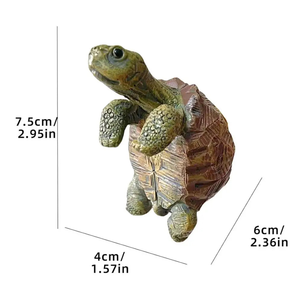 Resin Climbing Turtle Pot Sitter